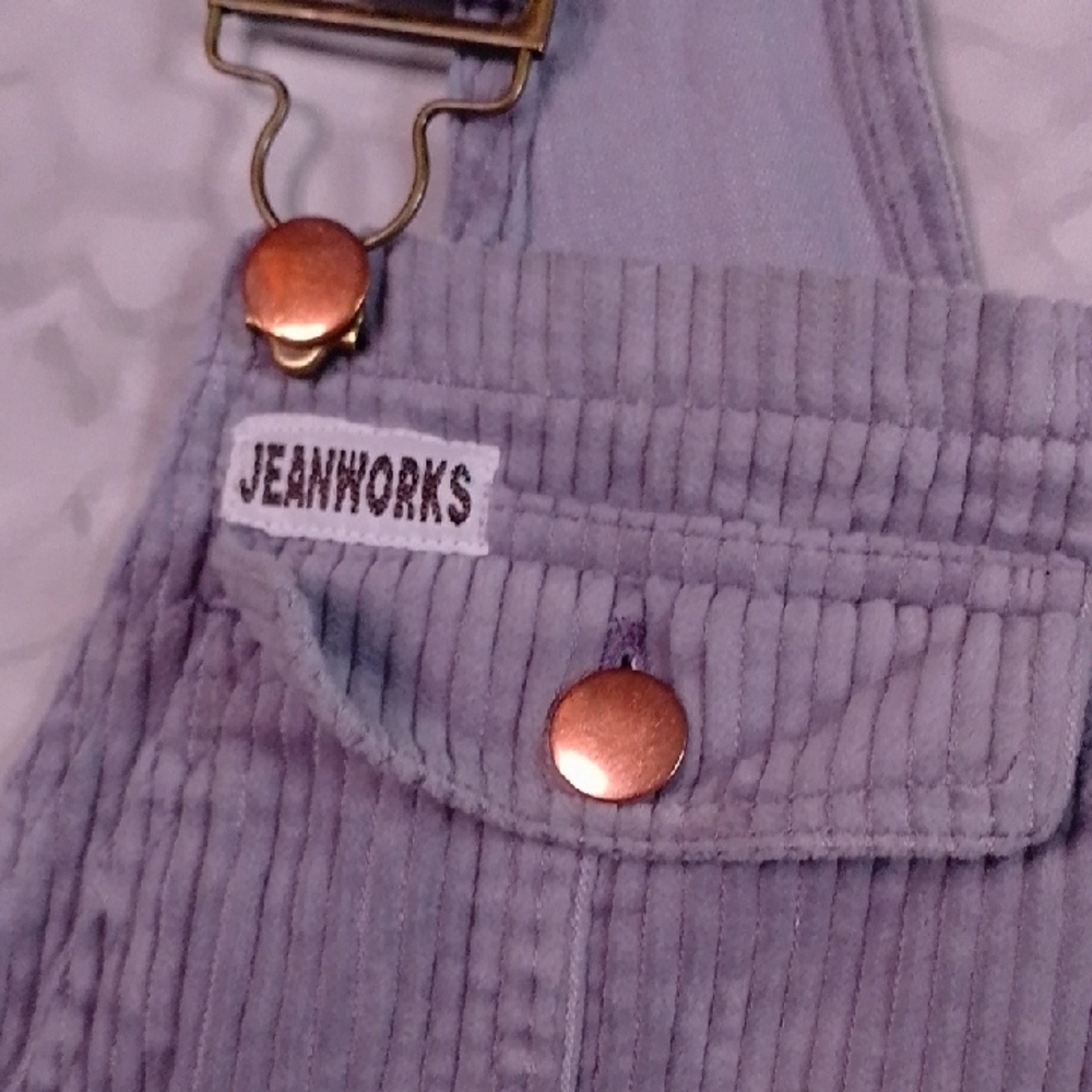 Vintage Corduroy Grey Jeanworks & Company Overalls Workwear UNISEX - Picture 2 of 10